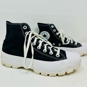 Converse Black & White Women's High-Top Platform Sneakers